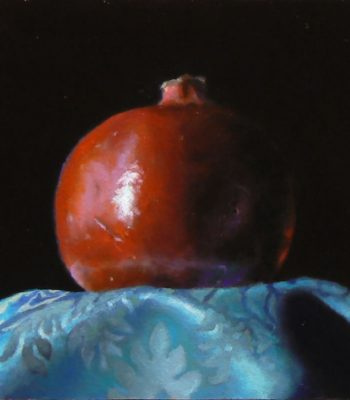 "Pomegranate No. 2", oil on panel, 4x4 inches, 2010, Sold