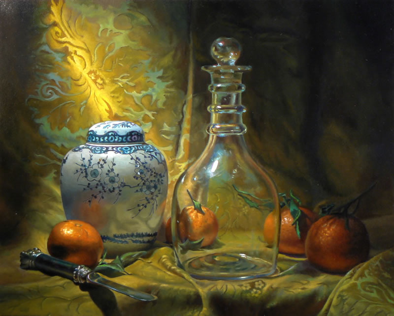 "Four Oranges"
oil on panel, 16x20 inches"