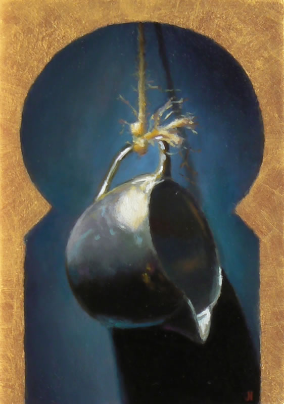 Jeffrey Hayes: Oil painting: suspended creamer