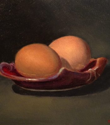 "Nest", oil on panel, 5x5 inches, 2017