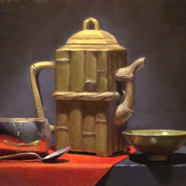 "Yixing Teapot, Silver, and Bowl" Fine Art Print