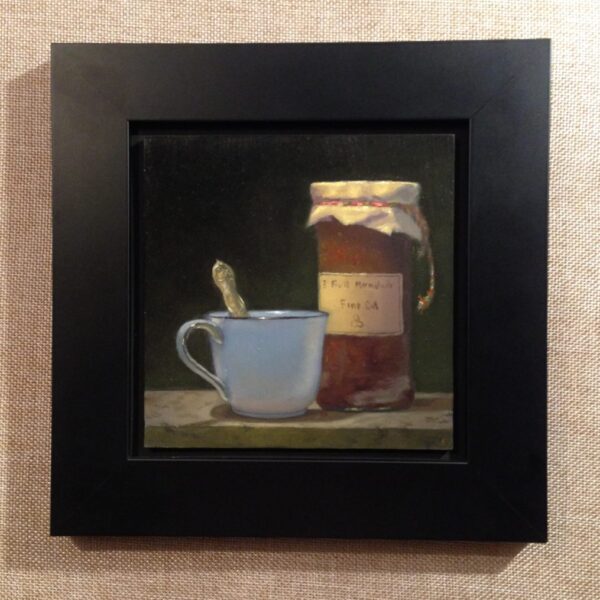 "Tea and Marmalade", oil, 5x5, $550