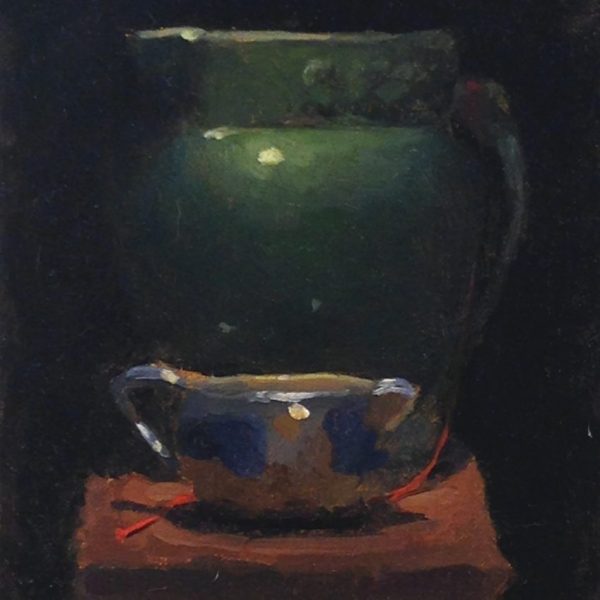 Study for Green Pitcher, Silver Creamer, Red String