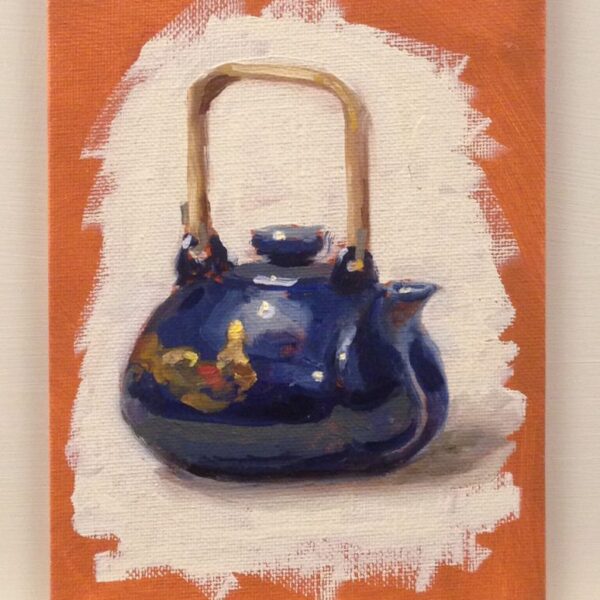 Warm Up Sketch: Blue Japanese Teapot