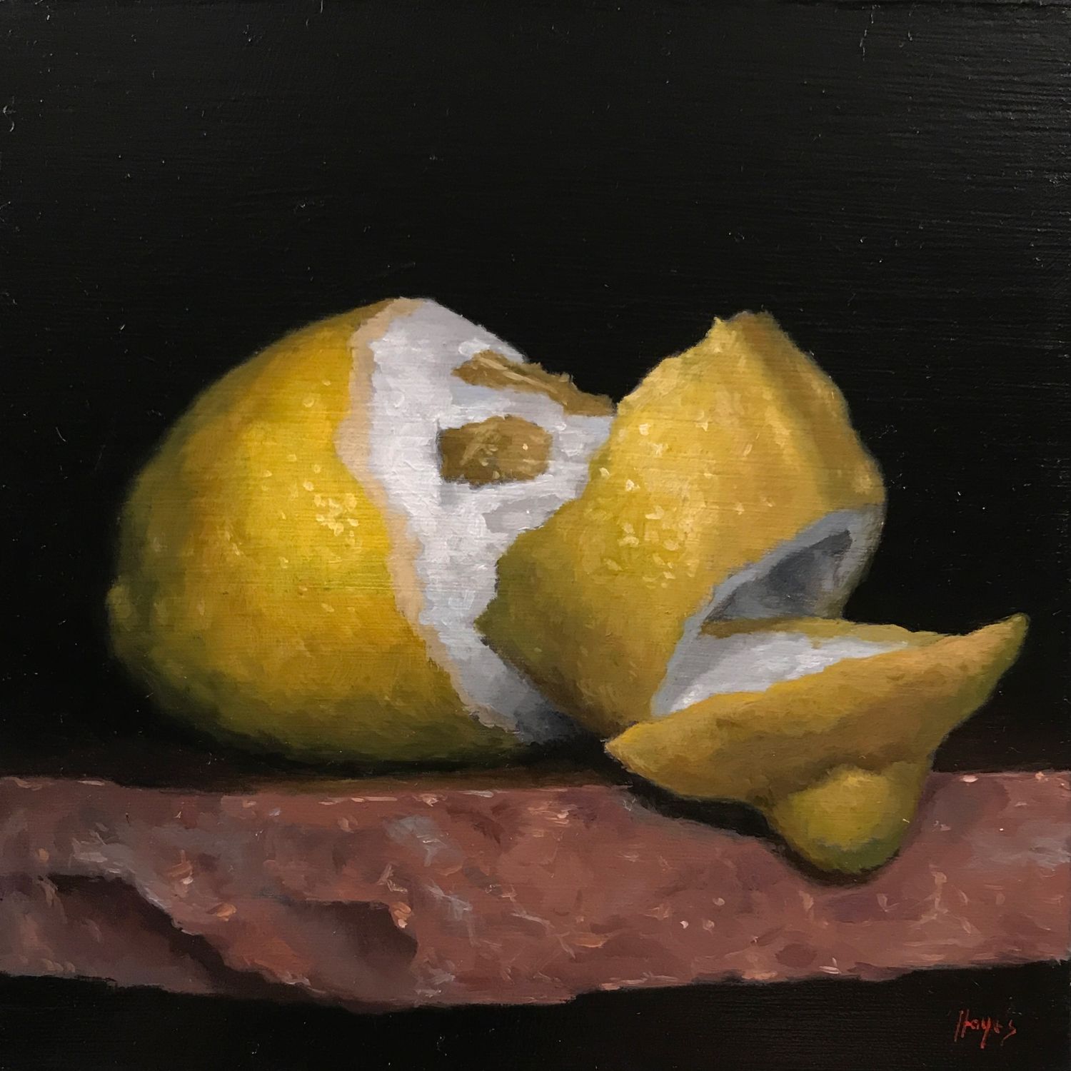 Peeled Lemon on Stone •