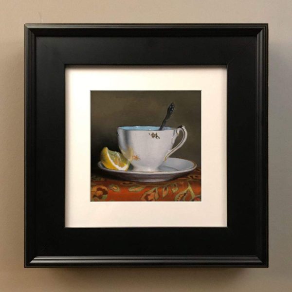 "Teacup and Lemon Slice" Framed Print On Paper