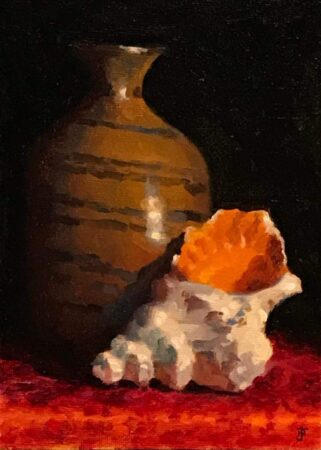 Color Study: Bud Vase And Shell