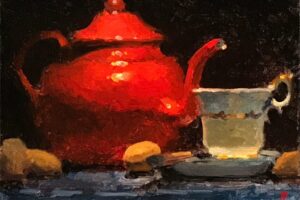 Color Study: Walnuts, Teapot, Teacup