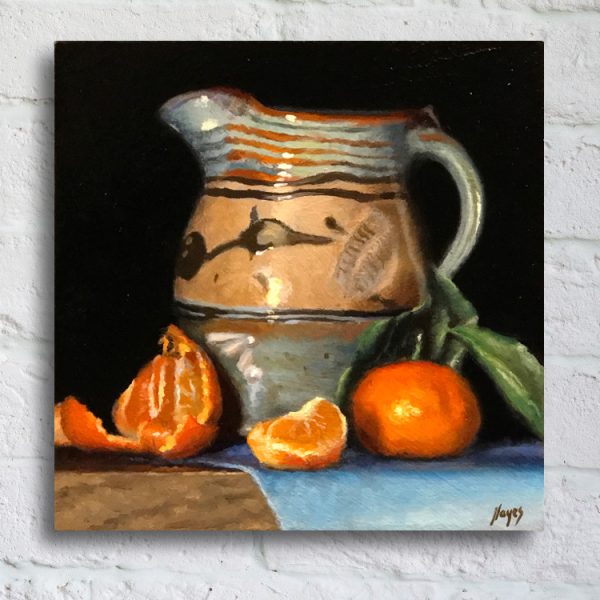 "Clementines and Handmade Creamer" Print On Canvas