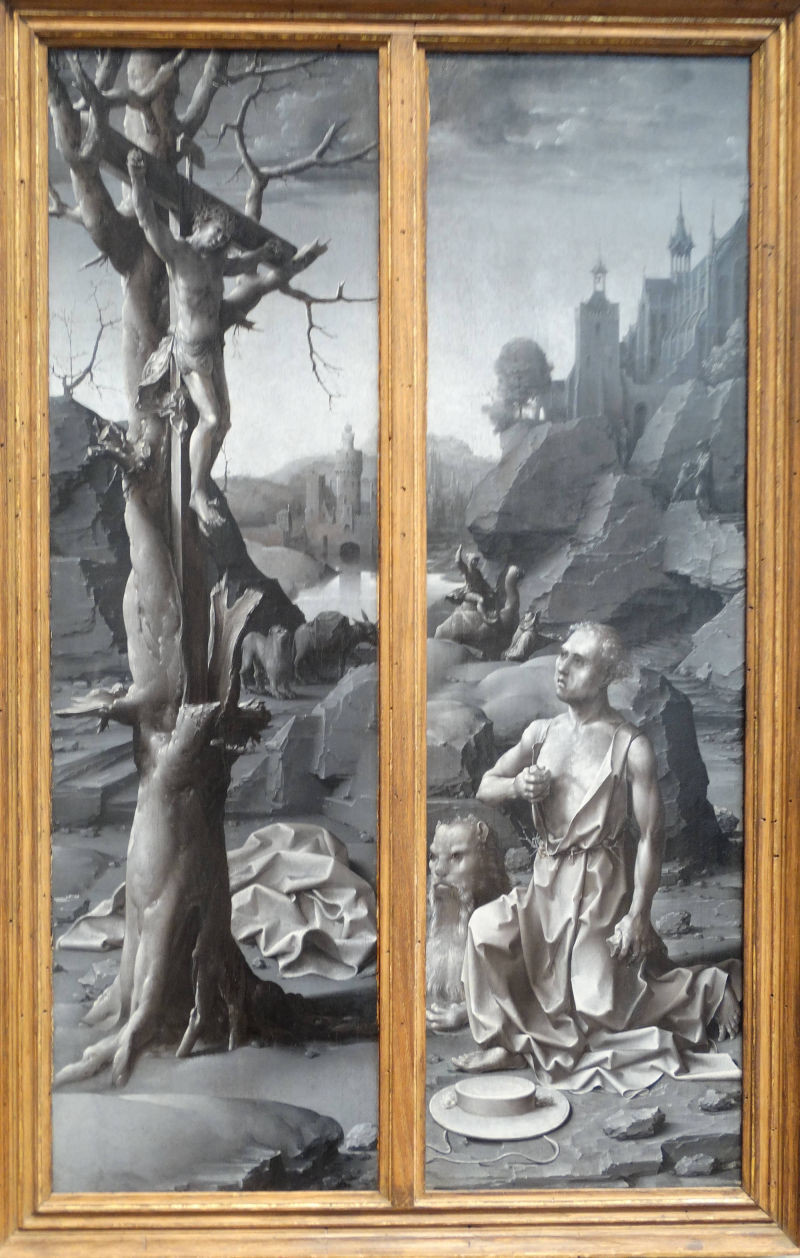 Jan Gossaert, "Saint Jerome Penitent", c. 1510
Oil on panel, about 36 x 20 inches