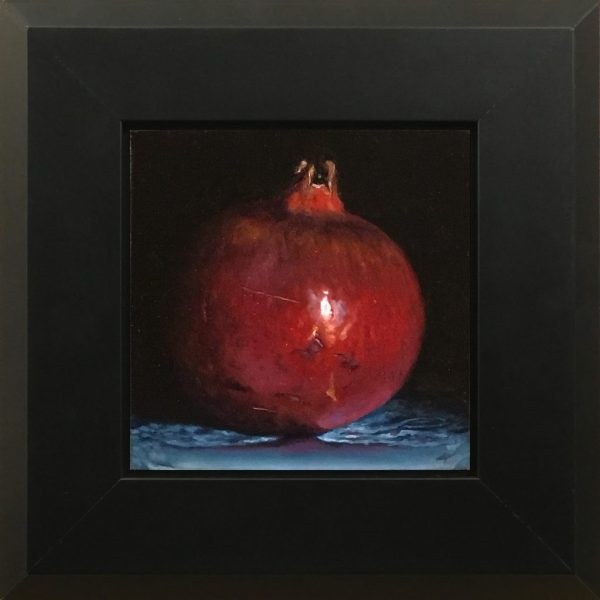 Pomegranate on Blue Silk