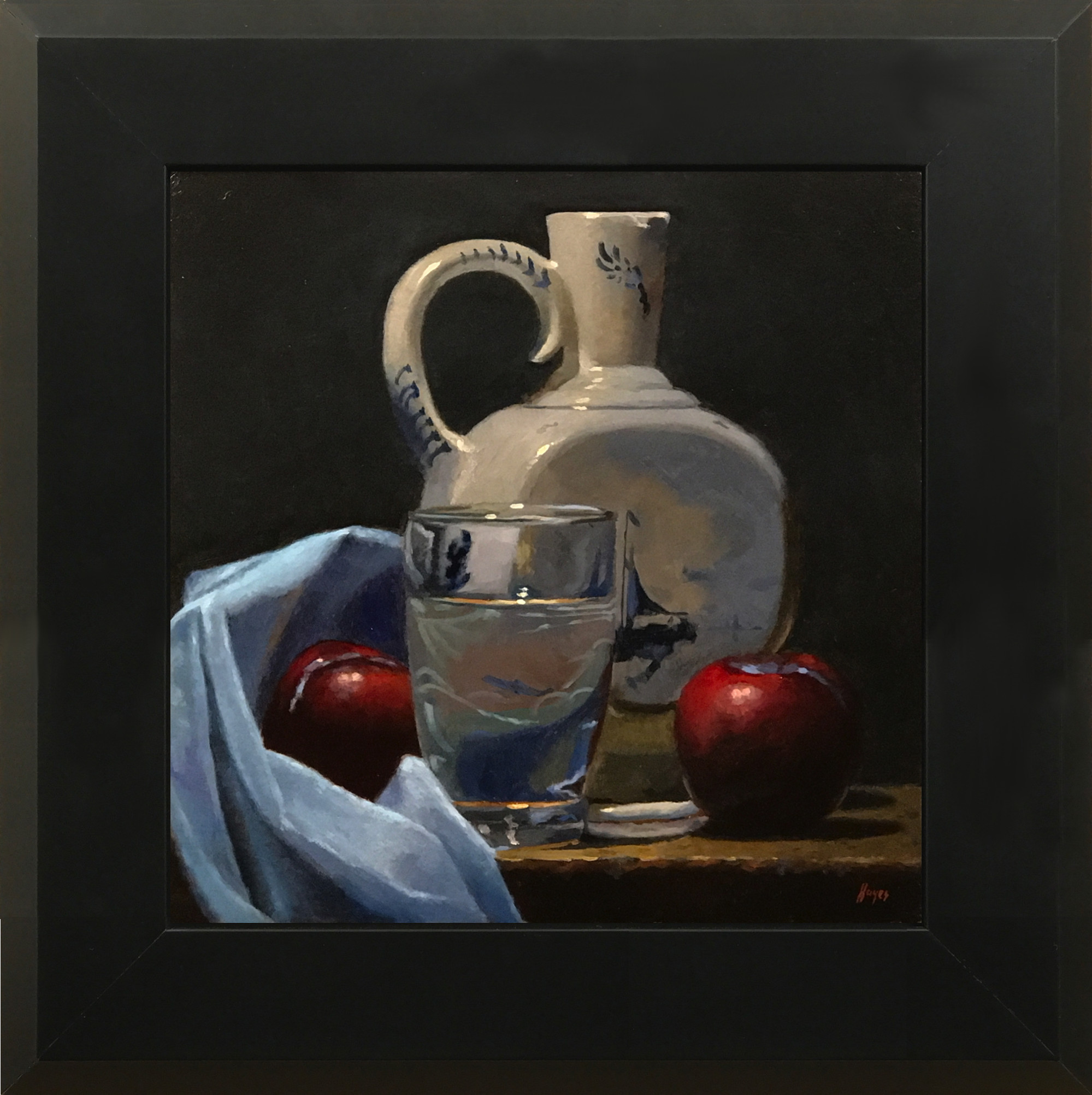"Delft Pitcher, Water Glass, Plums"
View this painting
