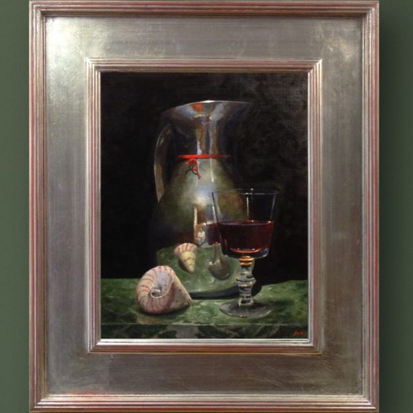 Silver Pitcher, Red Wine, Shell