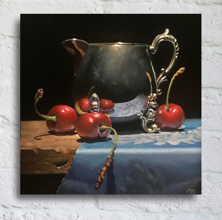 “Cherries and Silver”$125