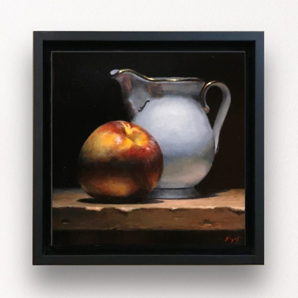 "Nectarine and Creamer" Framed Print On Canvas