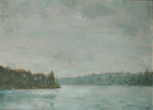 "November Sky"
Oil on canvas, 20x24 inches /  50x60 cm, 2004