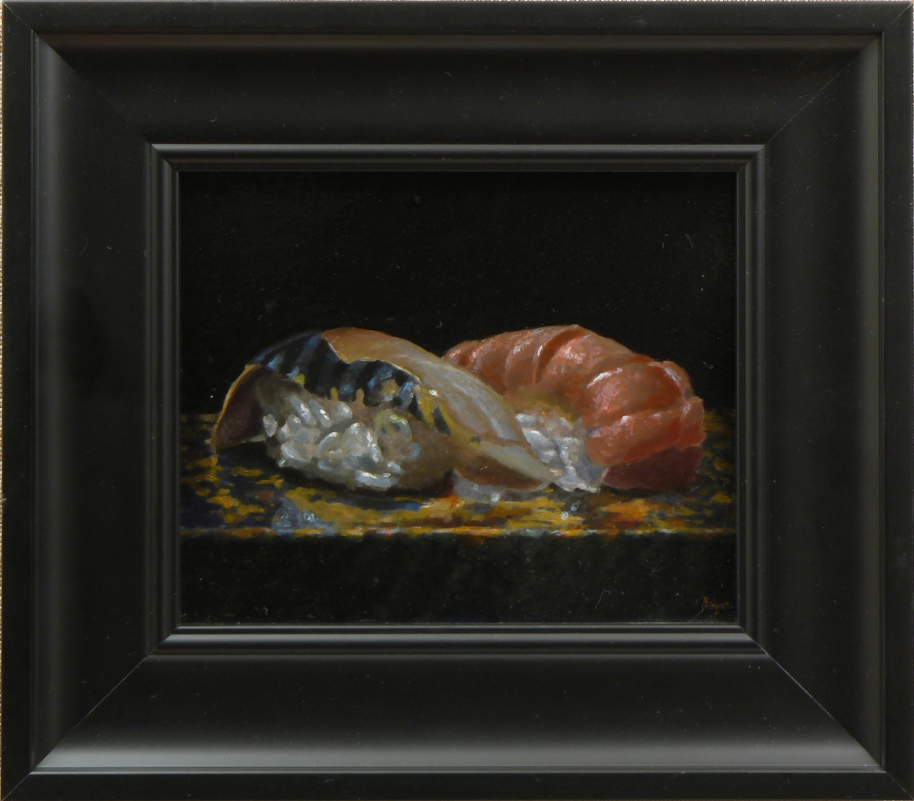 "Sushi On Stone I" in its frame