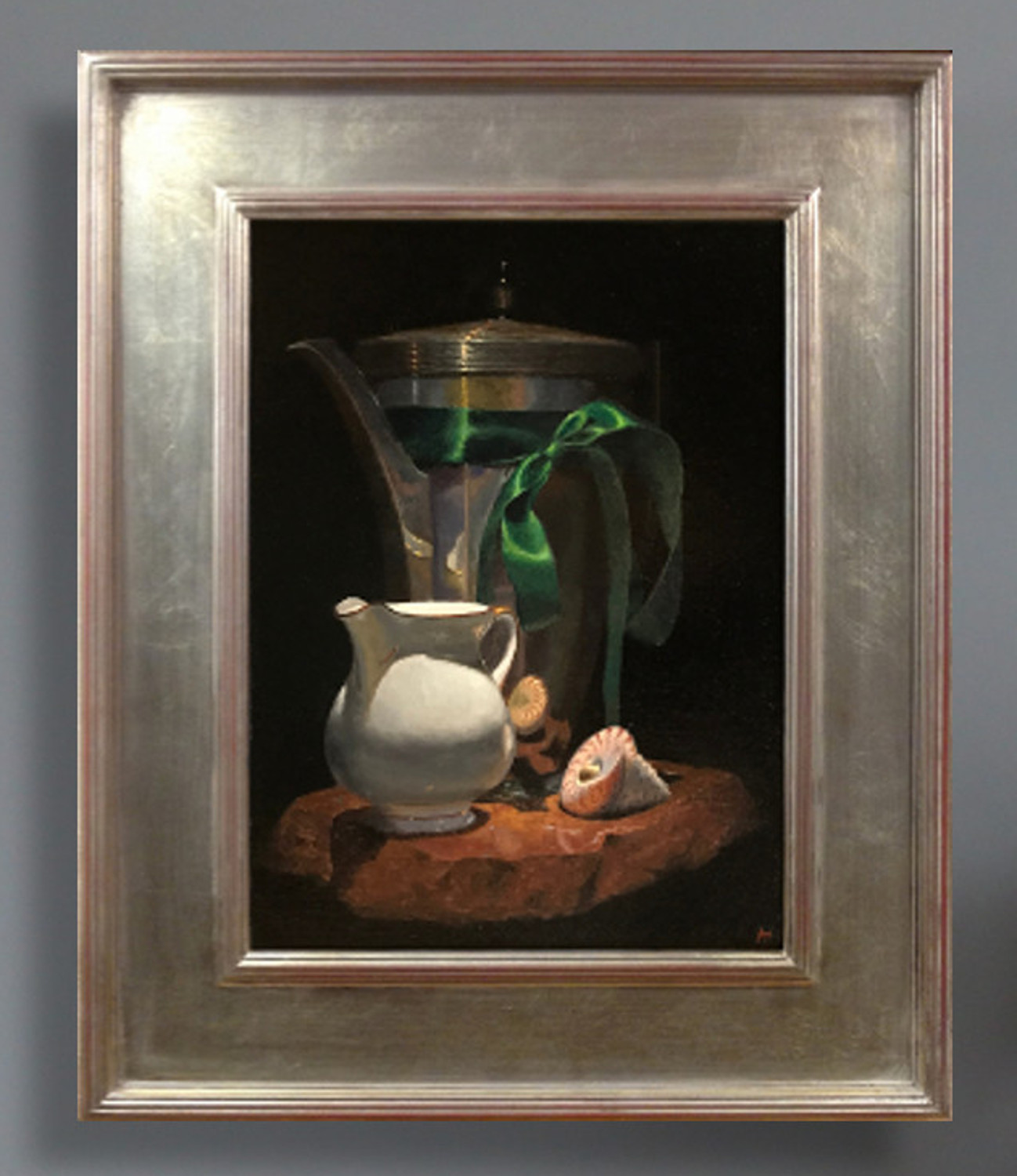 White Creamer, Art Deco Coffee Pot, Shell$2,750
