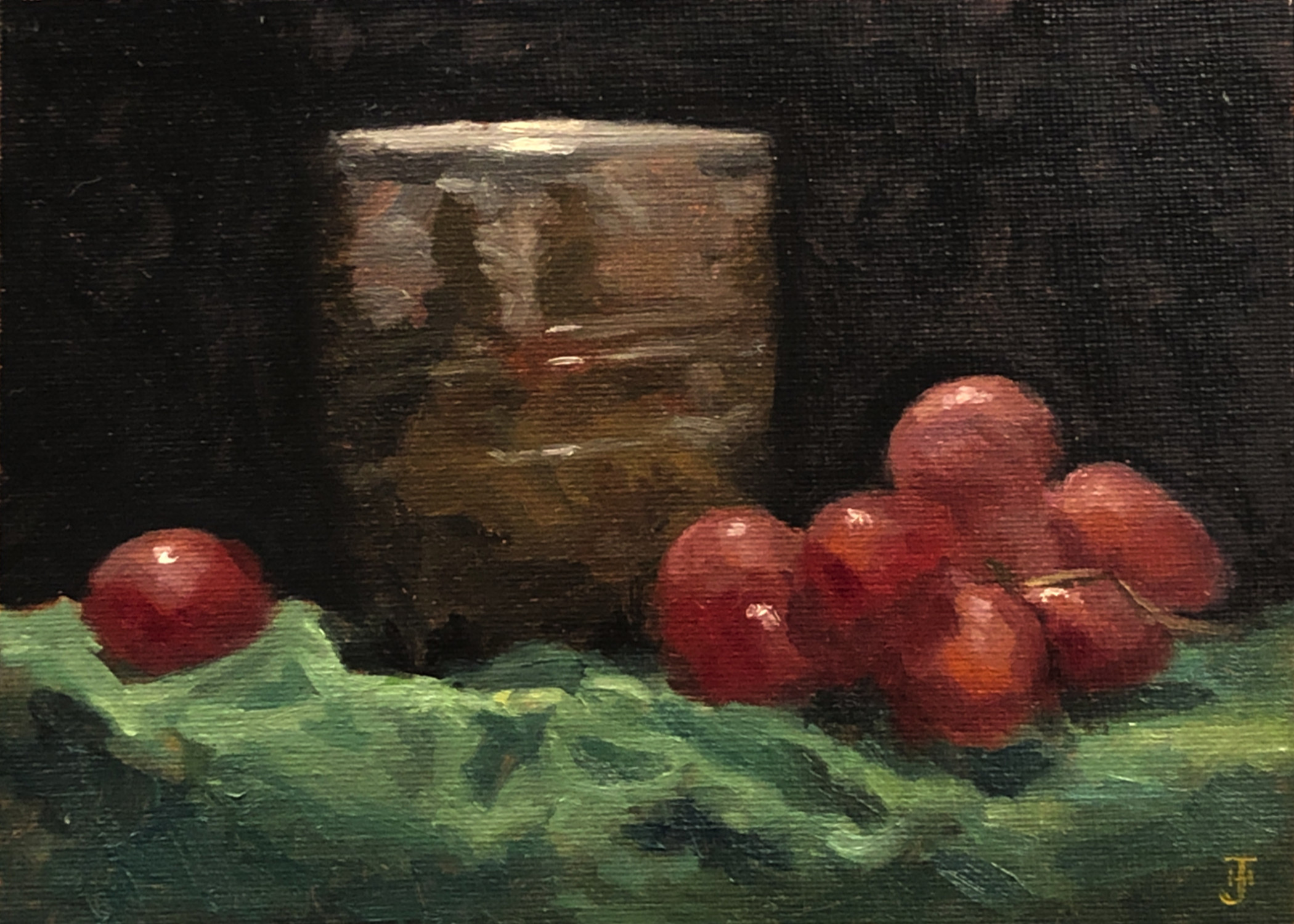 "Handmade Sake Cup and Grapes"
View this painting
