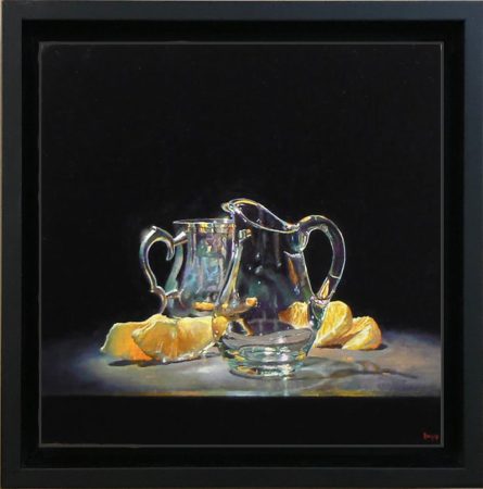 silver_glass_oranges-8x8-black-floater-frame